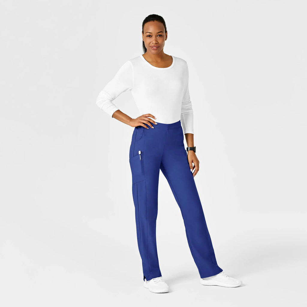 Wink Scrubs Women's Flat Front Cargo Scrub Pant Galaxy Blue | scrub-supply.com