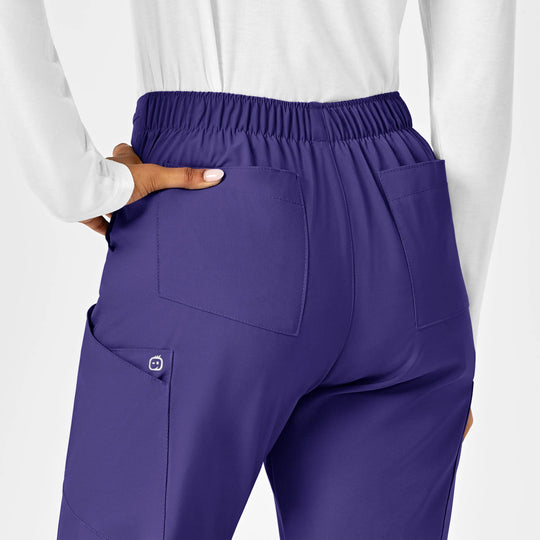 Wink Scrubs Women's Flat Front Cargo Scrub Pant Grape | scrub-supply.com