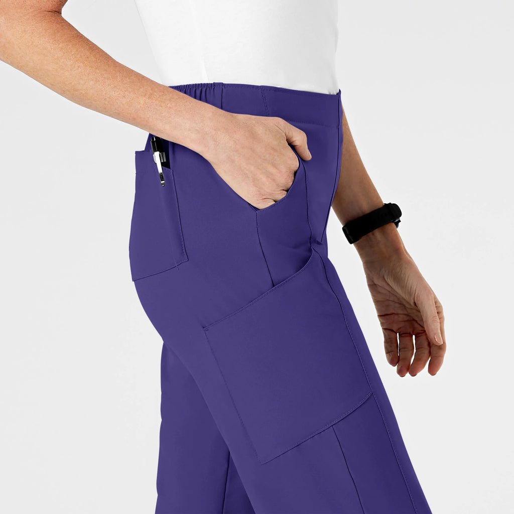 Wink Scrubs Women's Flat Front Cargo Scrub Pant Grape | scrub-supply.com