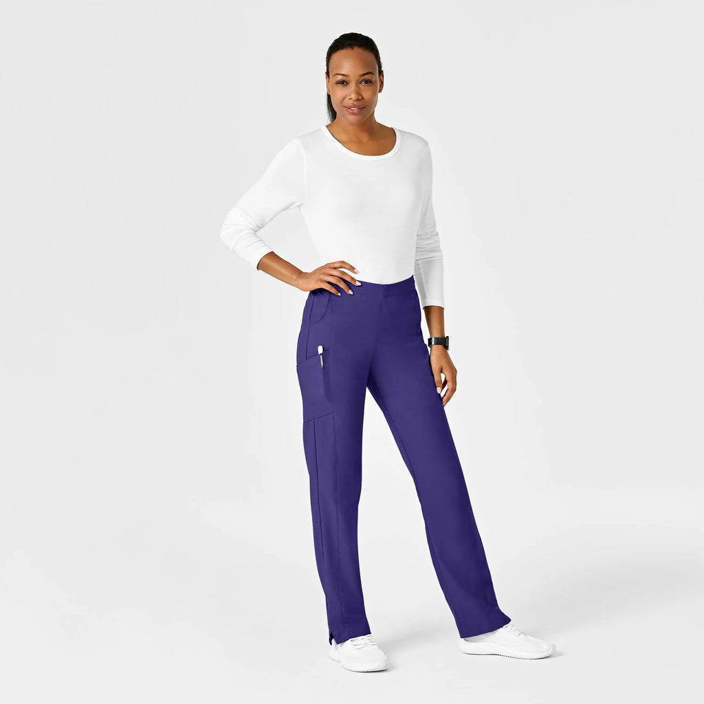 Wink Scrubs Women's Flat Front Cargo Scrub Pant Grape | scrub-supply.com