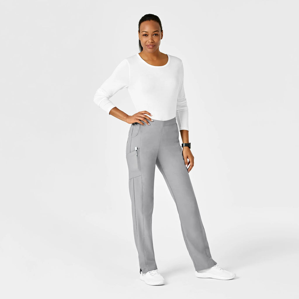 Wink Scrubs Women's Flat Front Cargo Scrub Pant Grey | scrub-supply.com