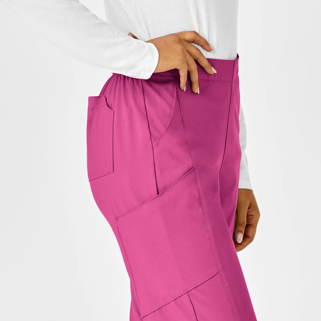 Wink Scrubs Women's Flat Front Cargo Scrub Pant Hot Pink | scrub-supply.com