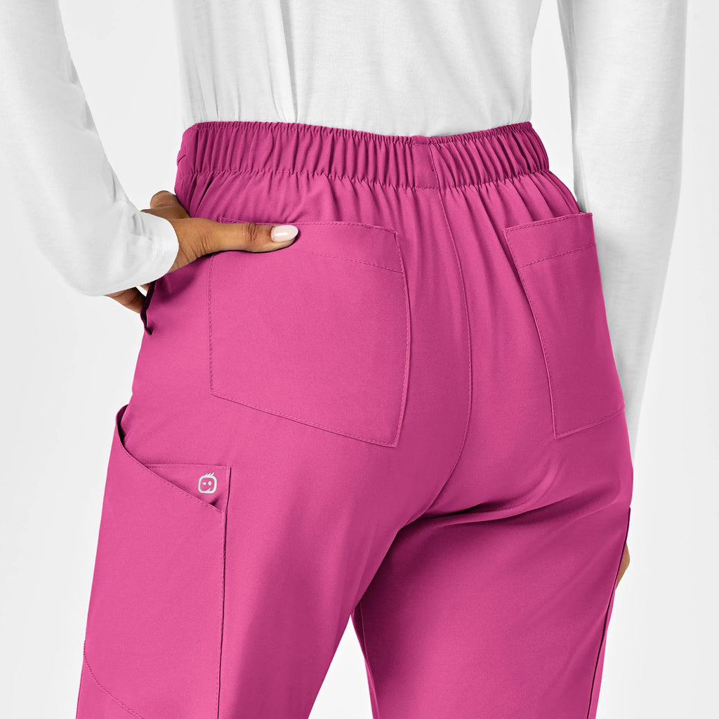 Wink Scrubs Women's Flat Front Cargo Scrub Pant Hot Pink | scrub-supply.com