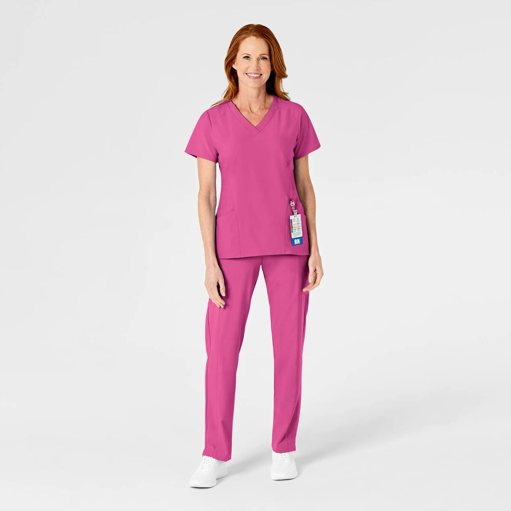 Wink Scrubs Women's Flat Front Cargo Scrub Pant Hot Pink | scrub-supply.com