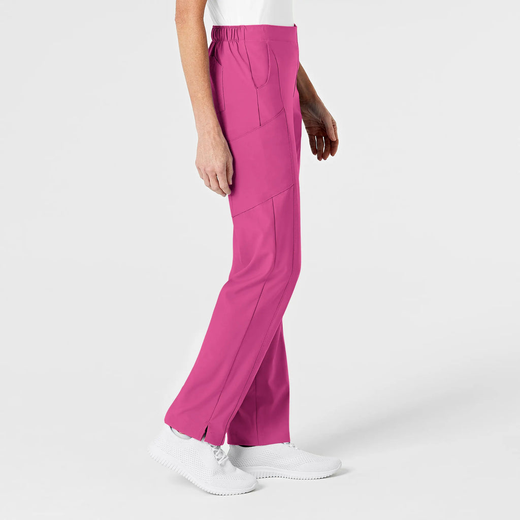 Wink Scrubs Women's Flat Front Cargo Scrub Pant Hot Pink | scrub-supply.com