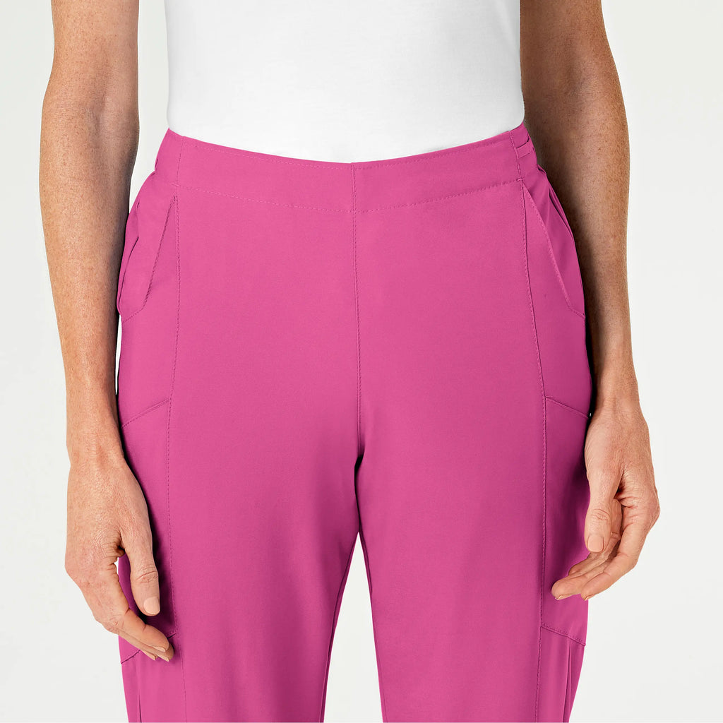 Wink Scrubs Women's Flat Front Cargo Scrub Pant Hot Pink | scrub-supply.com