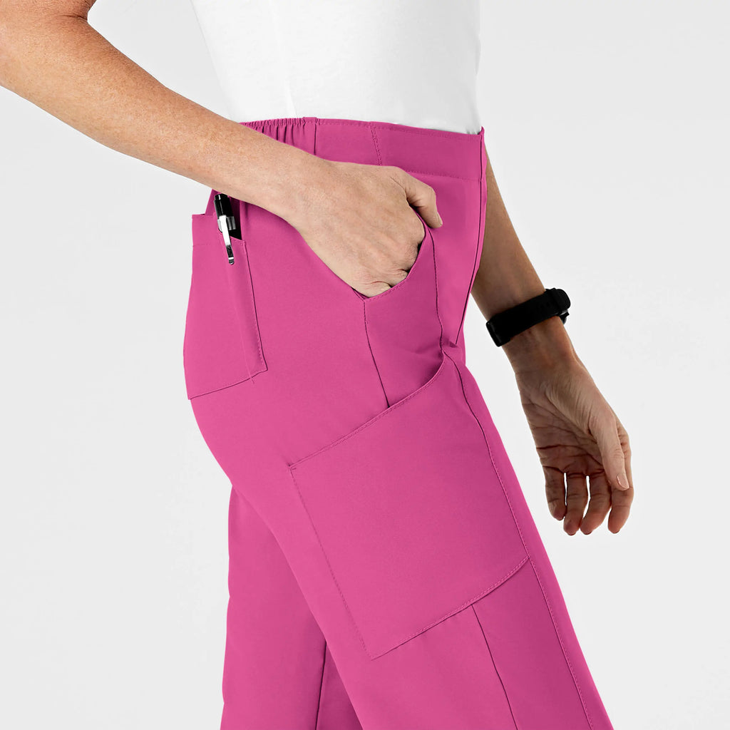 Wink Scrubs Women's Flat Front Cargo Scrub Pant Hot Pink | scrub-supply.com