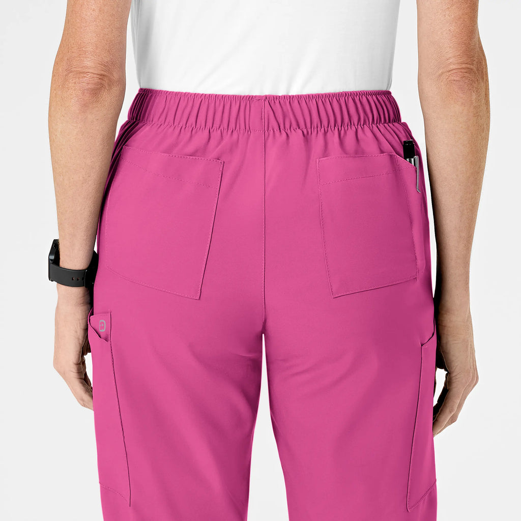 Wink Scrubs Women's Flat Front Cargo Scrub Pant Hot Pink | scrub-supply.com