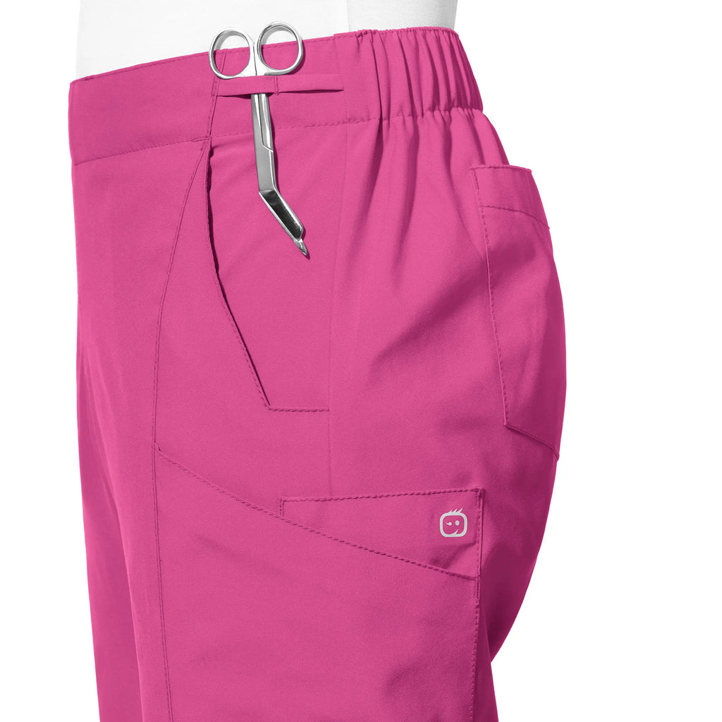 Wink Scrubs Women's Flat Front Cargo Scrub Pant Hot Pink | scrub-supply.com