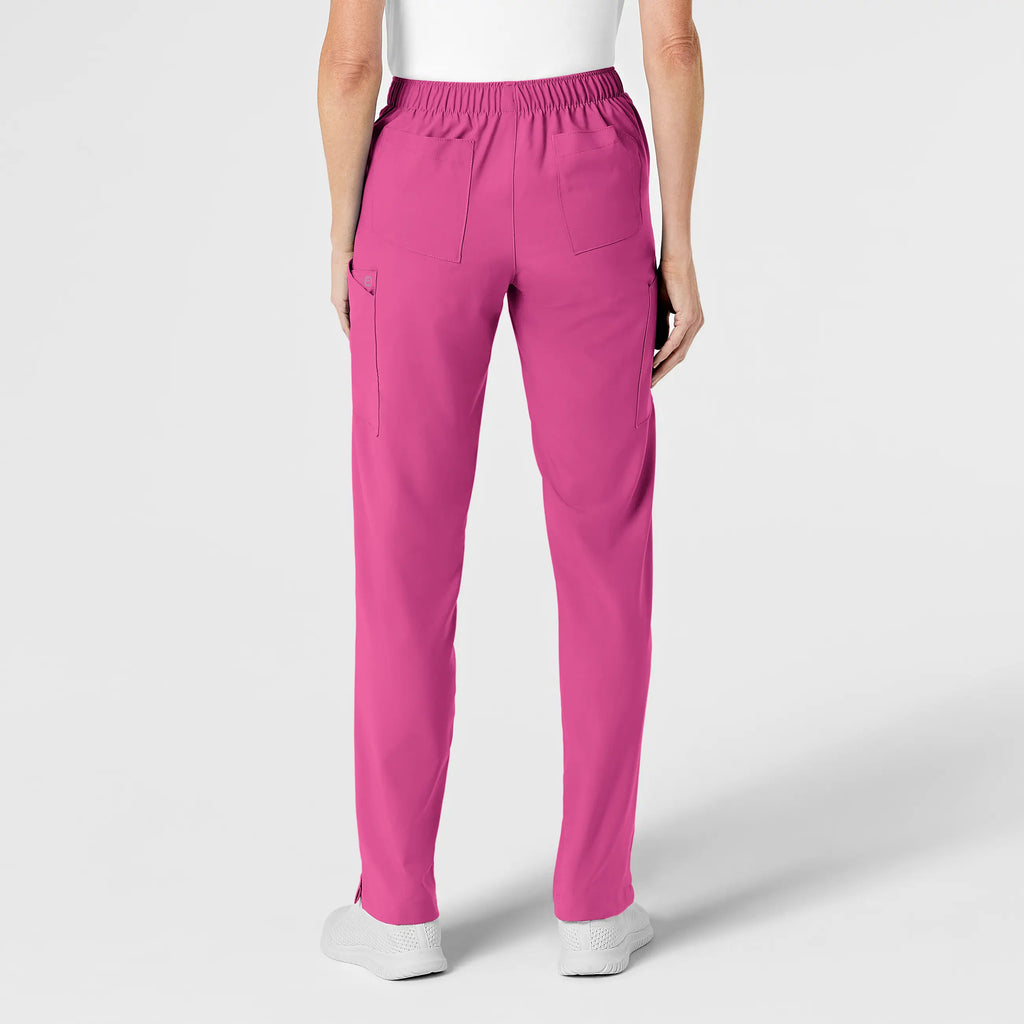 Wink Scrubs Women's Flat Front Cargo Scrub Pant Hot Pink | scrub-supply.com