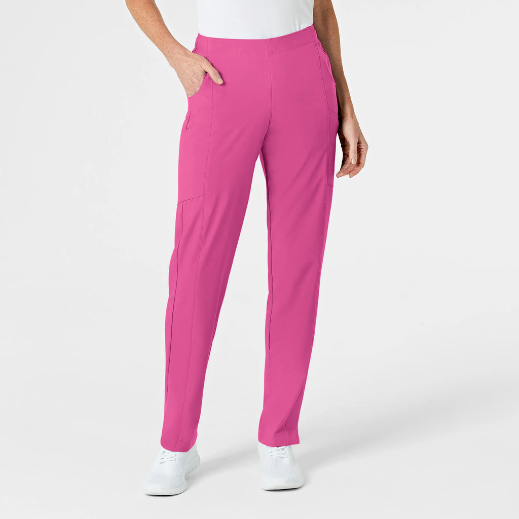 Wink Scrubs Women's Flat Front Cargo Scrub Pant Hot Pink | scrub-supply.com