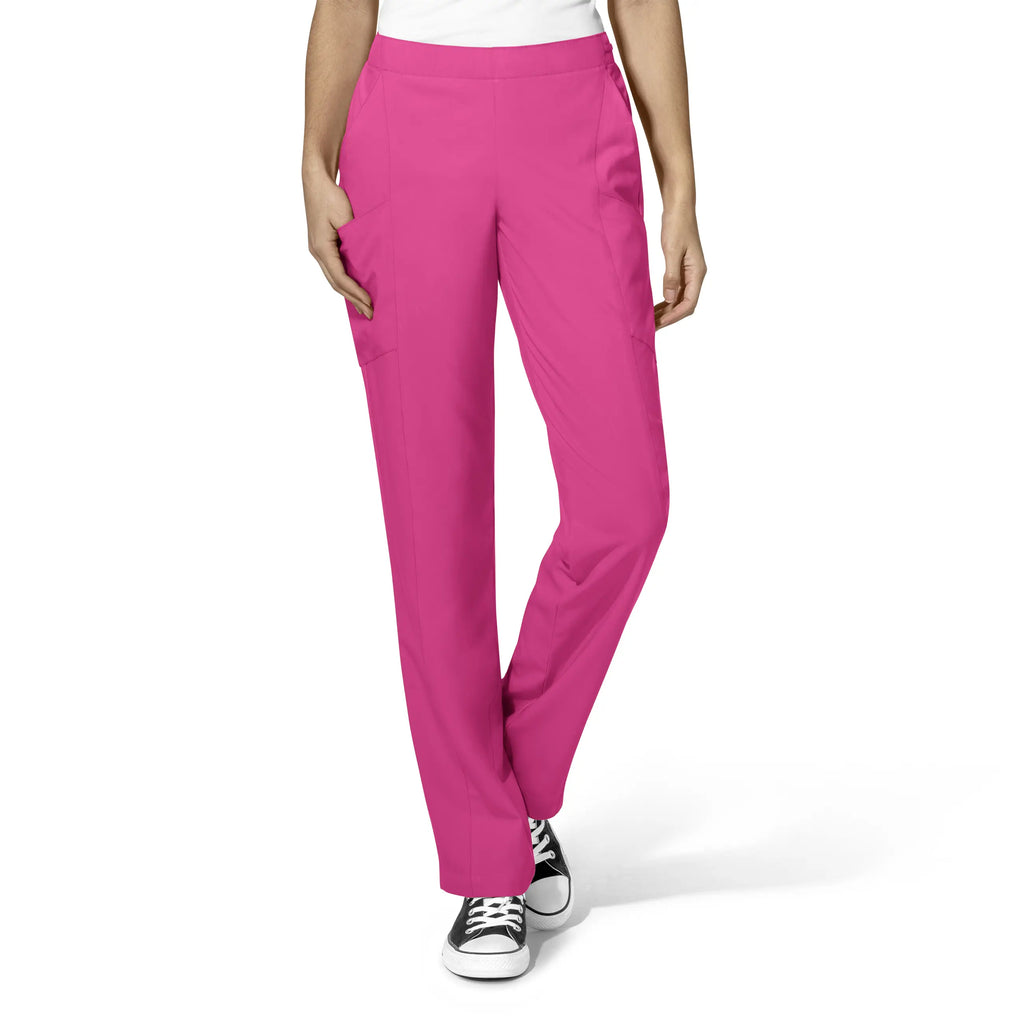 Wink Scrubs Women's Flat Front Cargo Scrub Pant Hot Pink | scrub-supply.com