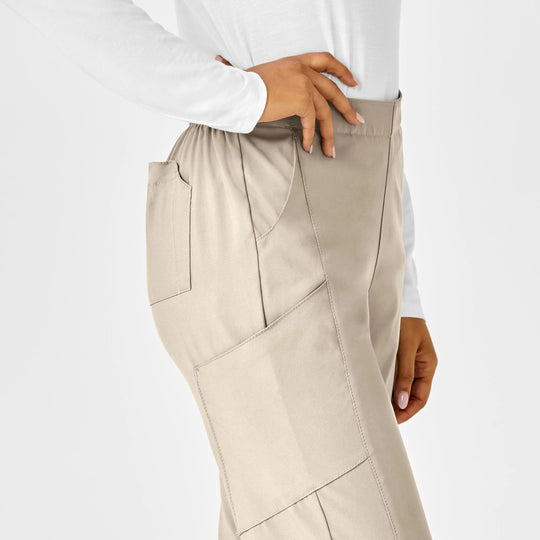 Wink Scrubs Women's Flat Front Cargo Scrub Pant Khaki | scrub-supply.com