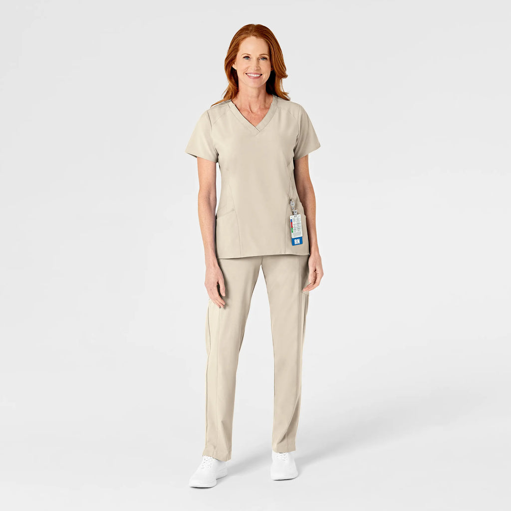 Wink Scrubs Women's Flat Front Cargo Scrub Pant Khaki | scrub-supply.com