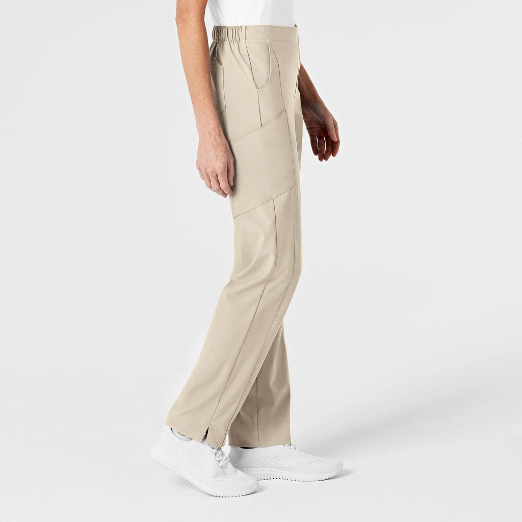 Wink Scrubs Women's Flat Front Cargo Scrub Pant Khaki | scrub-supply.com