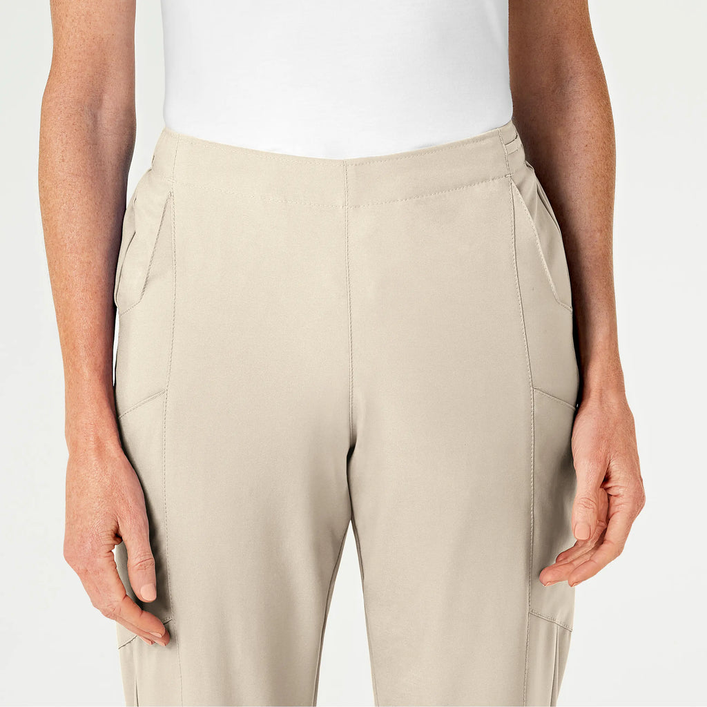 Wink Scrubs Women's Flat Front Cargo Scrub Pant Khaki | scrub-supply.com