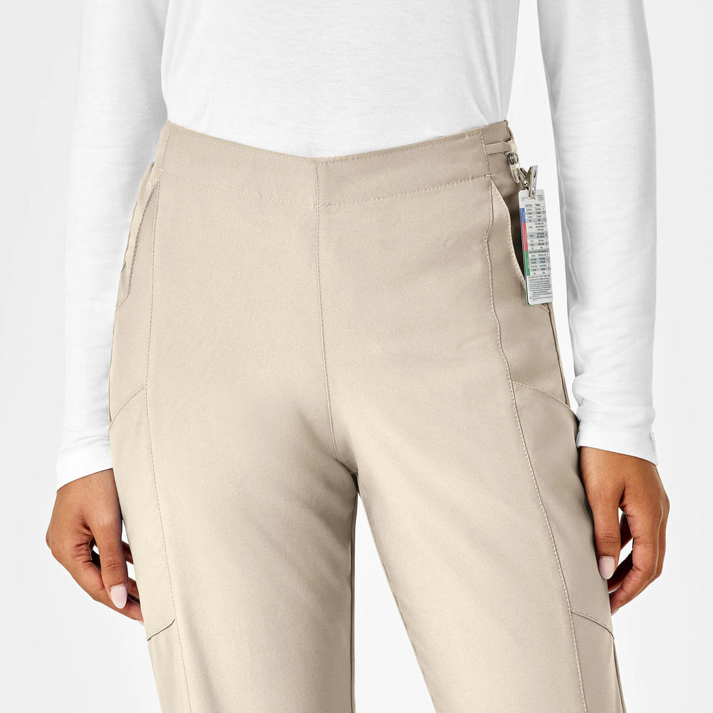 Wink Scrubs Women's Flat Front Cargo Scrub Pant Khaki | scrub-supply.com