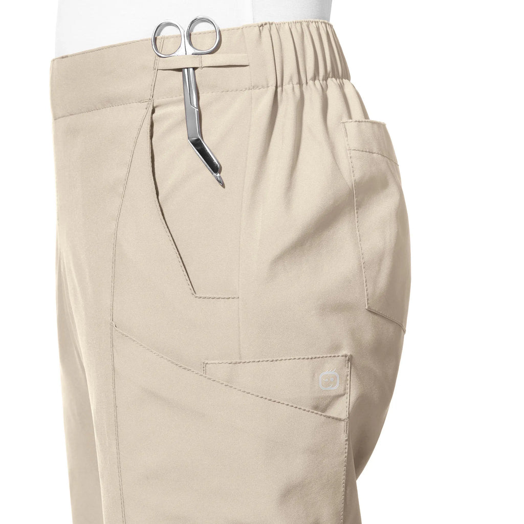 Wink Scrubs Women's Flat Front Cargo Scrub Pant Khaki | scrub-supply.com