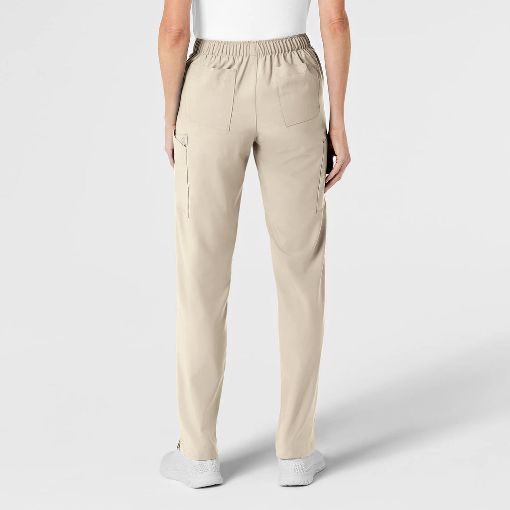 Wink Scrubs Women's Flat Front Cargo Scrub Pant Khaki | scrub-supply.com