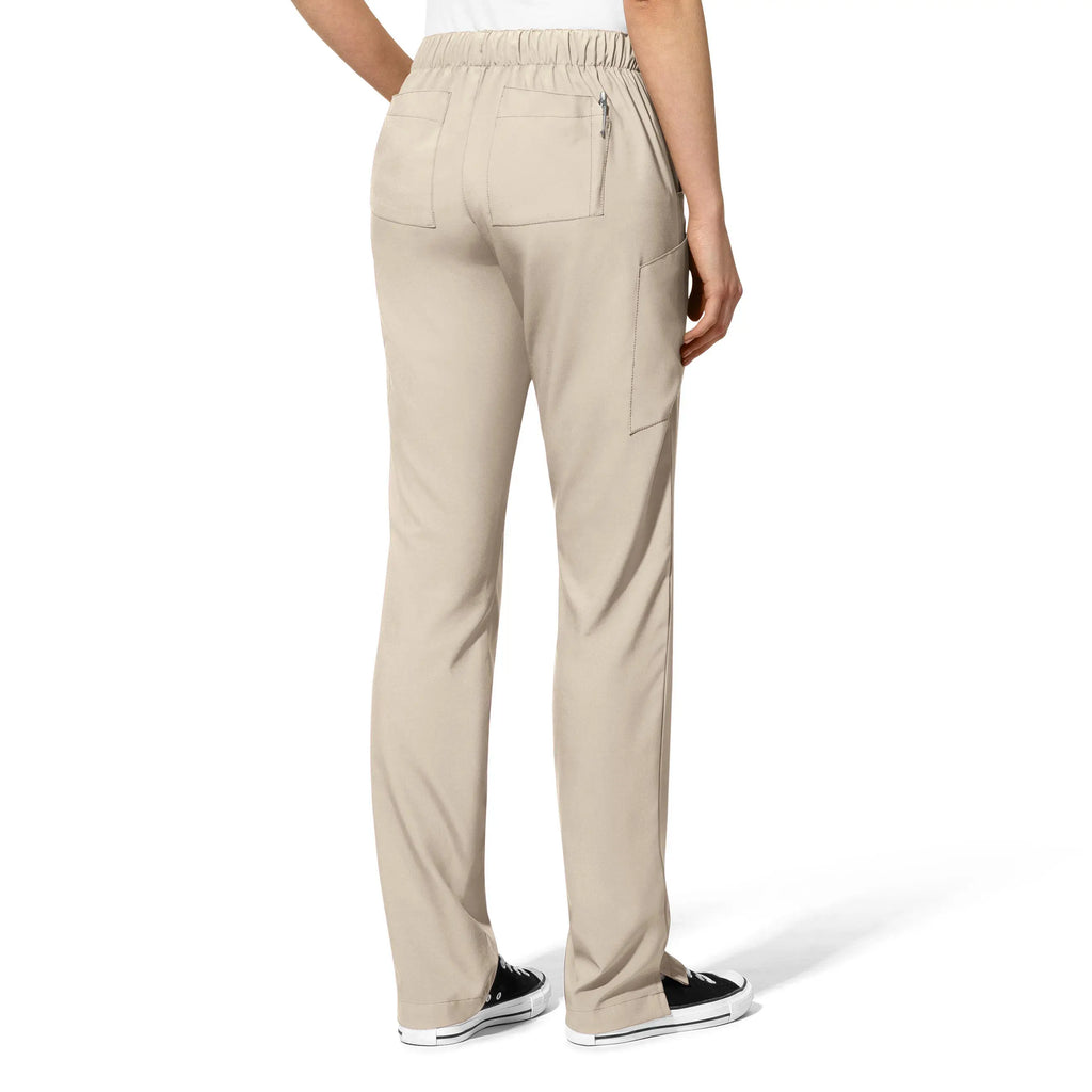 Wink Scrubs Women's Flat Front Cargo Scrub Pant Khaki | scrub-supply.com