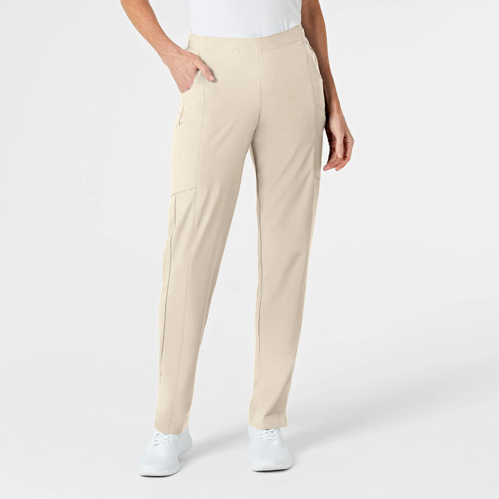 Wink Scrubs Women's Flat Front Cargo Scrub Pant Khaki | scrub-supply.com