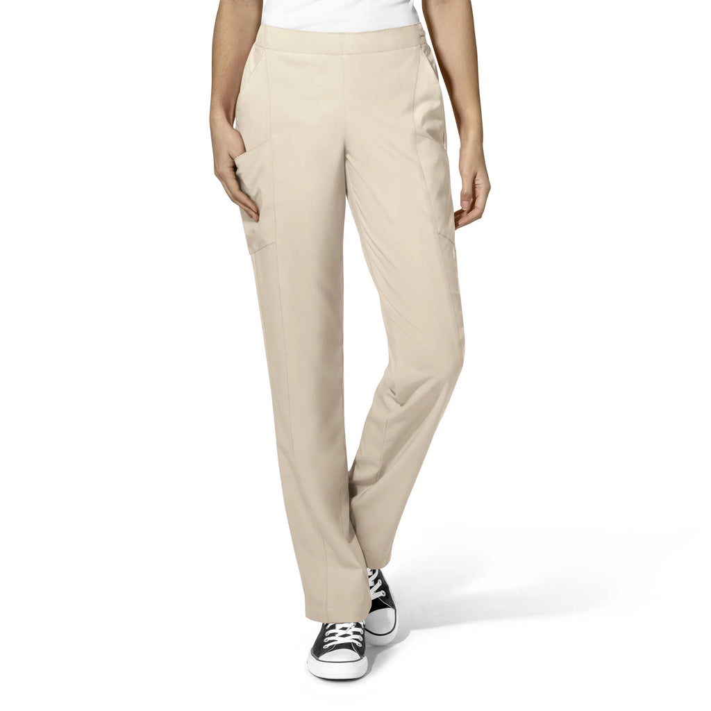 Wink Scrubs Women's Flat Front Cargo Scrub Pant Khaki | scrub-supply.com