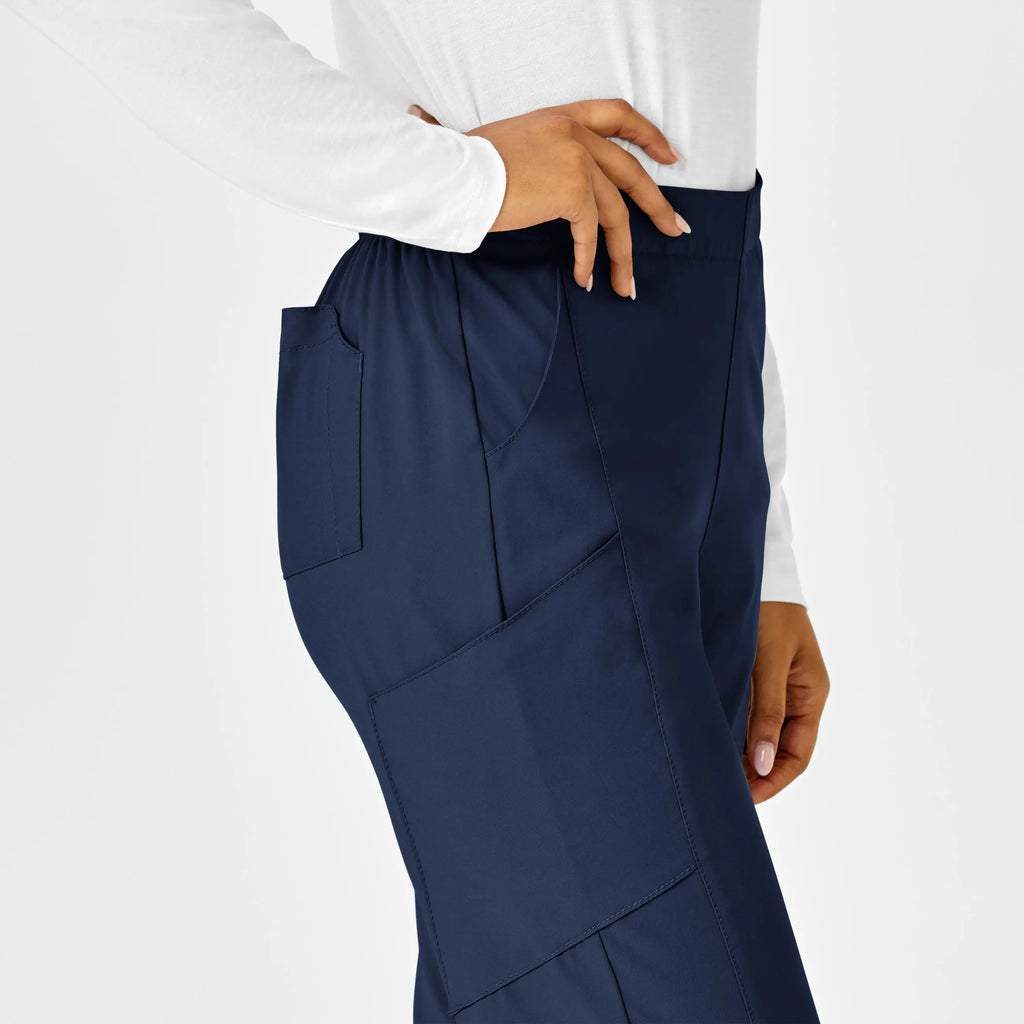 Wink Scrubs Women's Flat Front Cargo Scrub Pant Navy | scrub-supply.com