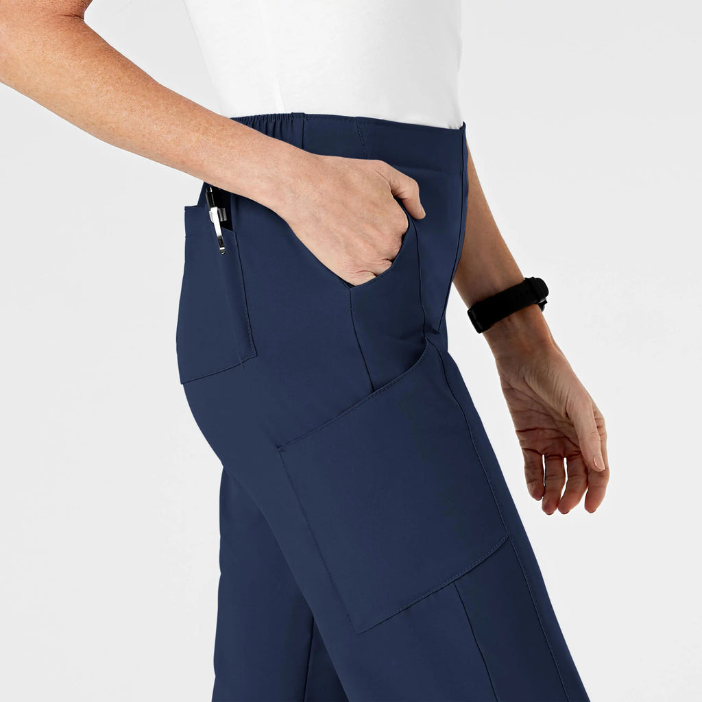 Wink Scrubs Women's Flat Front Cargo Scrub Pant Navy | scrub-supply.com