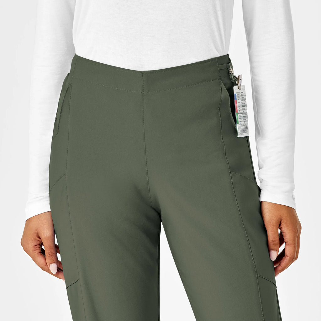 Wink Scrubs Women's Flat Front Cargo Scrub Pant Olive | scrub-supply.com