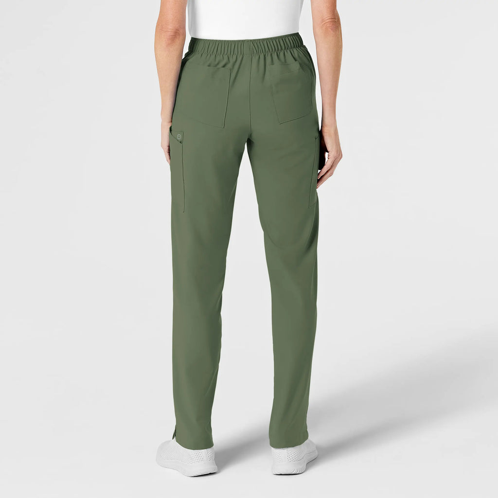 Wink Scrubs Women's Flat Front Cargo Scrub Pant Olive | scrub-supply.com