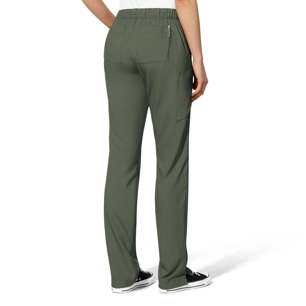 Wink Scrubs Women's Flat Front Cargo Scrub Pant Olive | scrub-supply.com