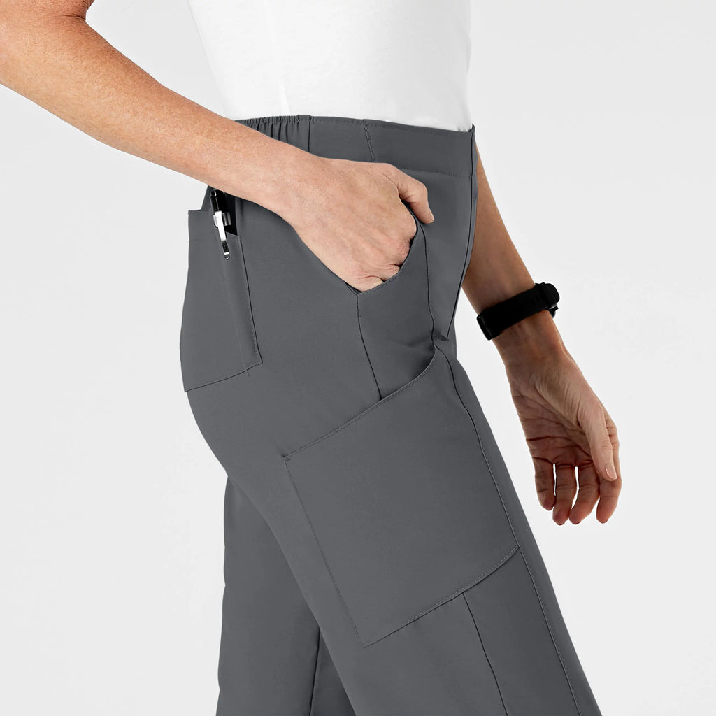 Wink Scrubs Women's Flat Front Cargo Scrub Pant Pewter | scrub-supply.com