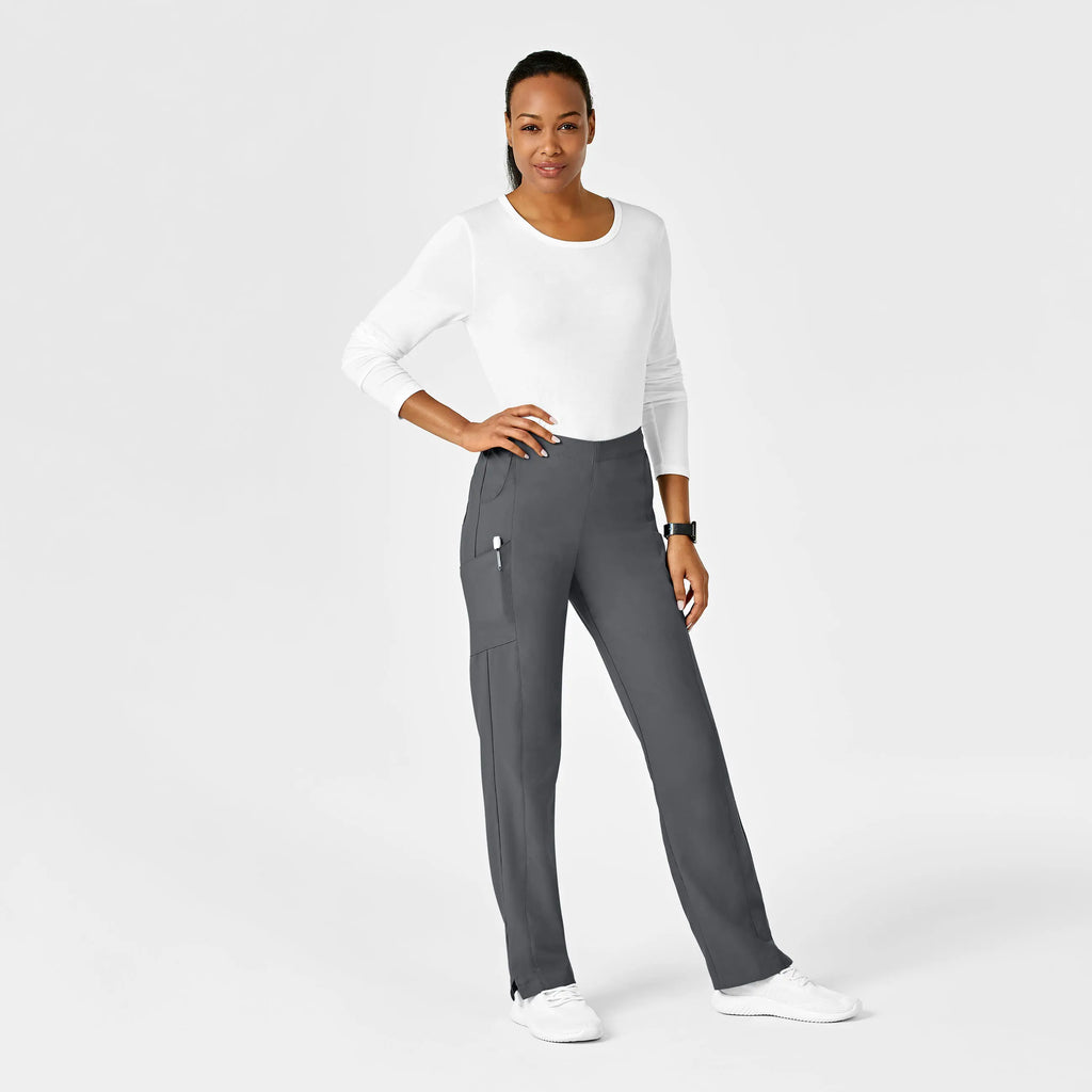 Wink Scrubs Women's Flat Front Cargo Scrub Pant Pewter | scrub-supply.com