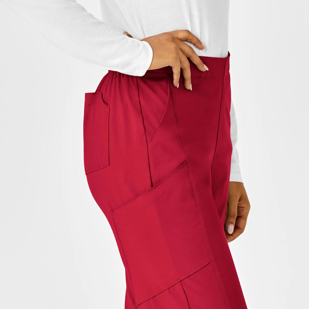 Wink Scrubs Women's Flat Front Cargo Scrub Pant Red | scrub-supply.com