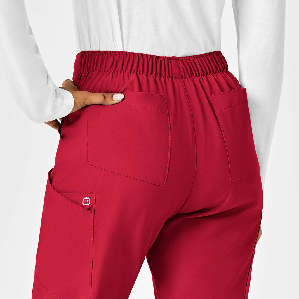 Wink Scrubs Women's Flat Front Cargo Scrub Pant Red | scrub-supply.com