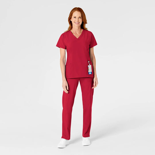 Wink Scrubs Women's Flat Front Cargo Scrub Pant Red | scrub-supply.com