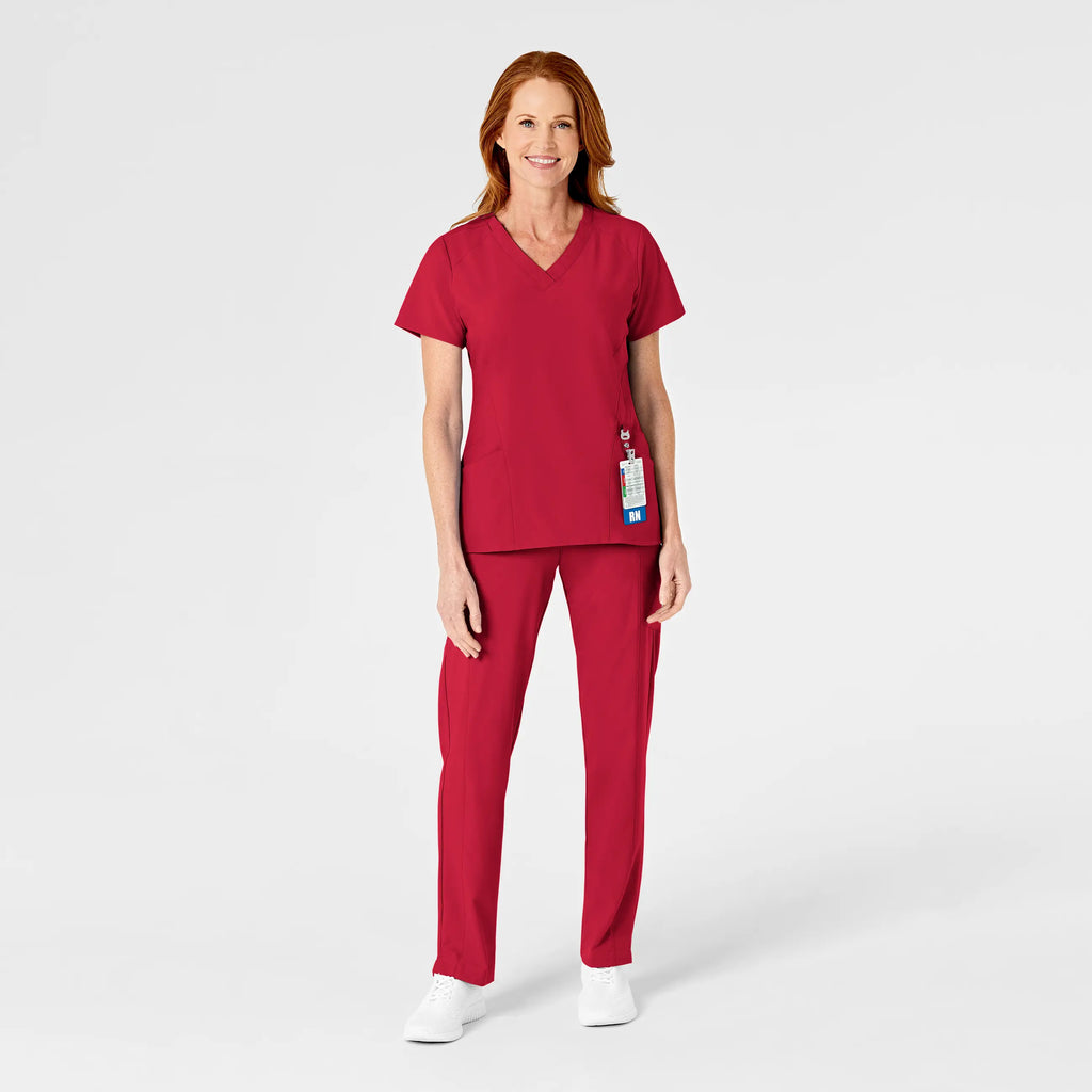 Wink Scrubs Women's Flat Front Cargo Scrub Pant Red | scrub-supply.com