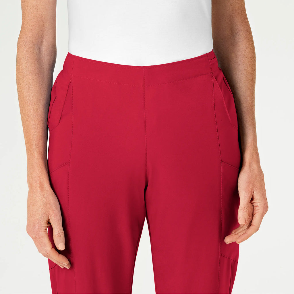 Wink Scrubs Women's Flat Front Cargo Scrub Pant Red | scrub-supply.com