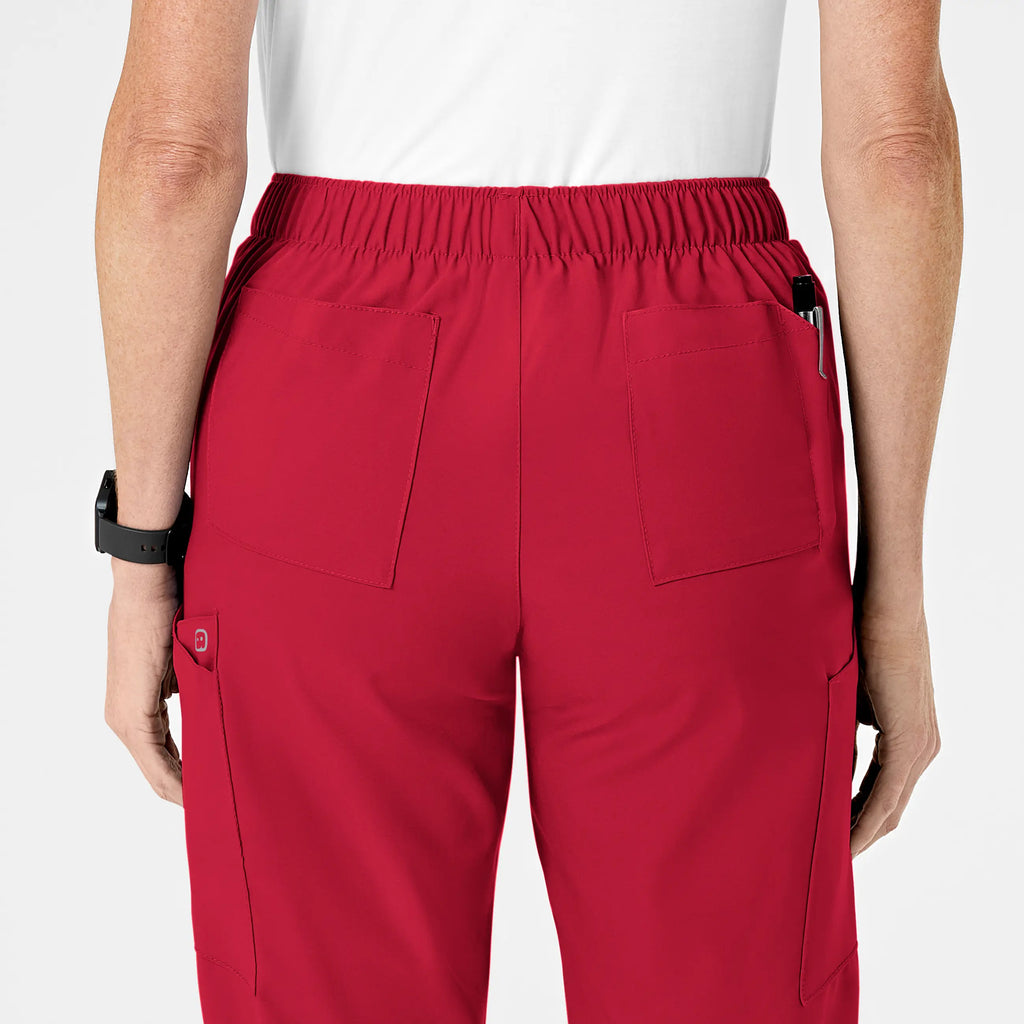 Wink Scrubs Women's Flat Front Cargo Scrub Pant Red | scrub-supply.com