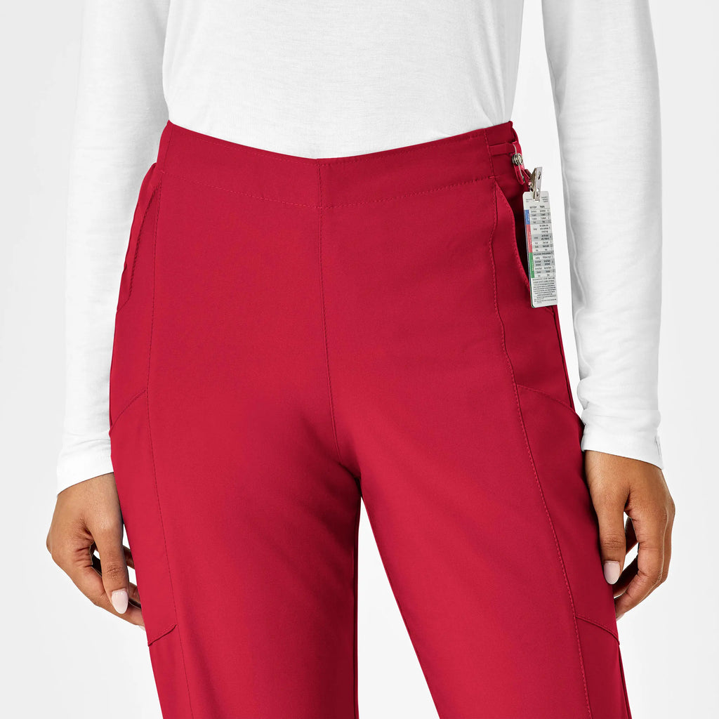 Wink Scrubs Women's Flat Front Cargo Scrub Pant Red | scrub-supply.com