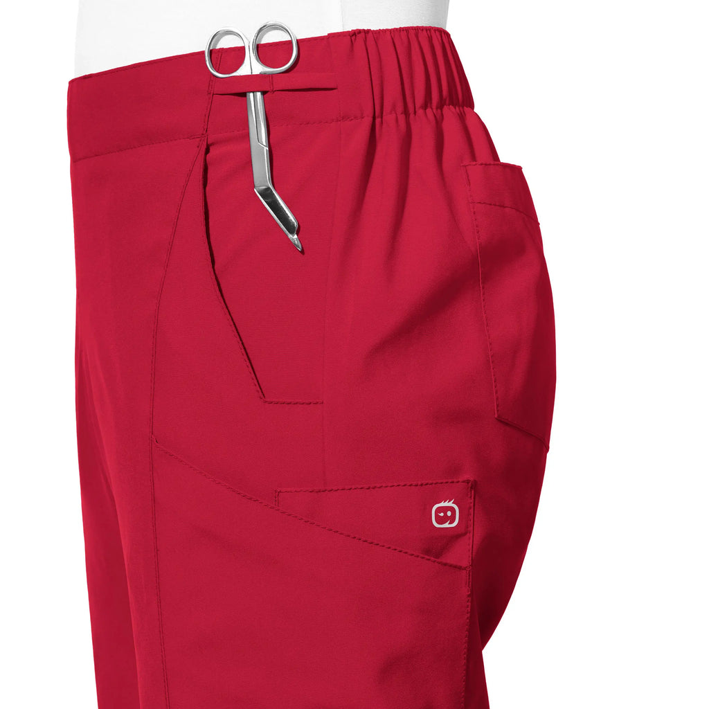 Wink Scrubs Women's Flat Front Cargo Scrub Pant Red | scrub-supply.com