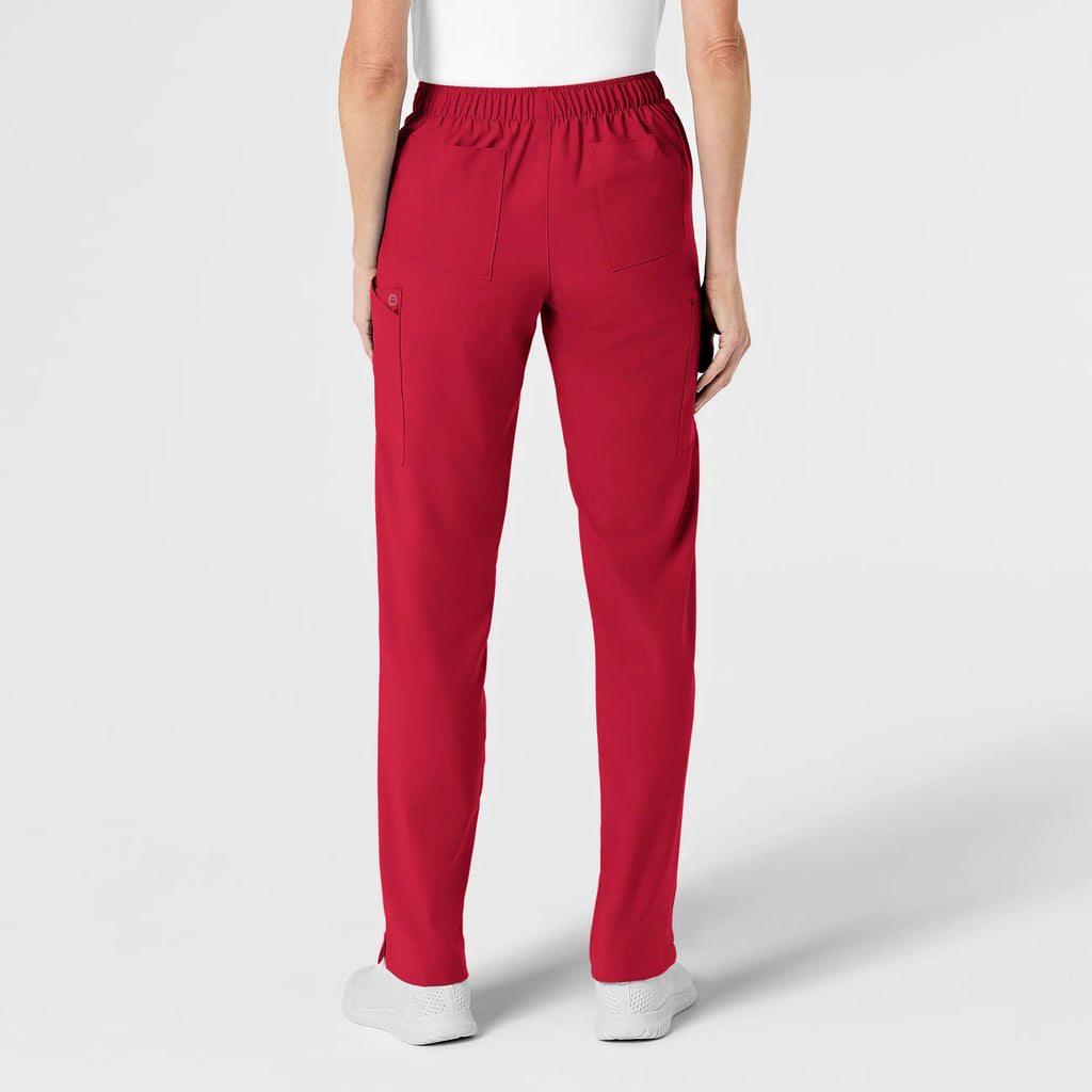 Wink Scrubs Women's Flat Front Cargo Scrub Pant Red | scrub-supply.com