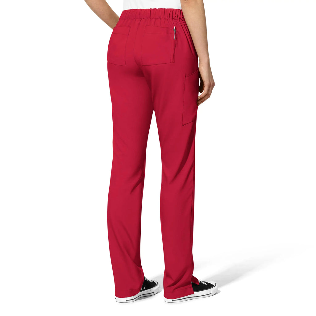 Wink Scrubs Women's Flat Front Cargo Scrub Pant Red | scrub-supply.com