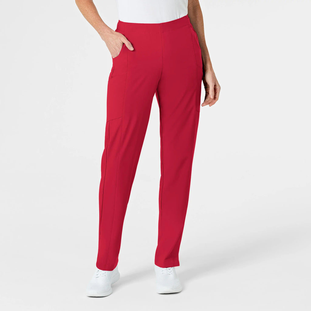 Wink Scrubs Women's Flat Front Cargo Scrub Pant Red | scrub-supply.com