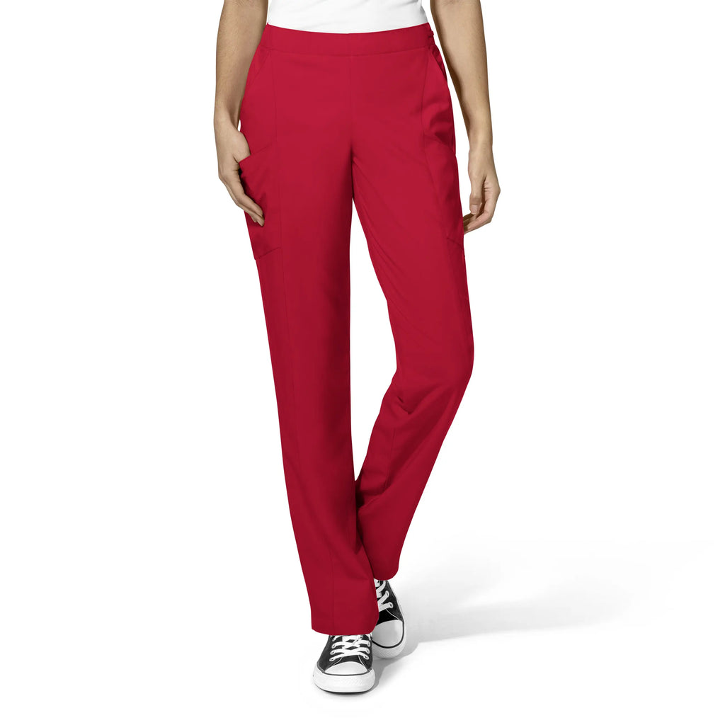 Wink Scrubs Women's Flat Front Cargo Scrub Pant Red | scrub-supply.com