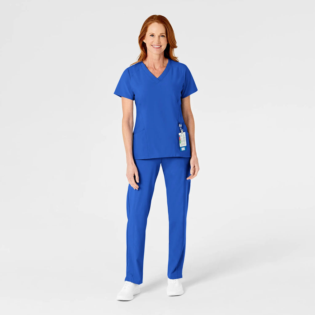 Wink Scrubs Women's Flat Front Cargo Scrub Pant Royal Blue | scrub-supply.com