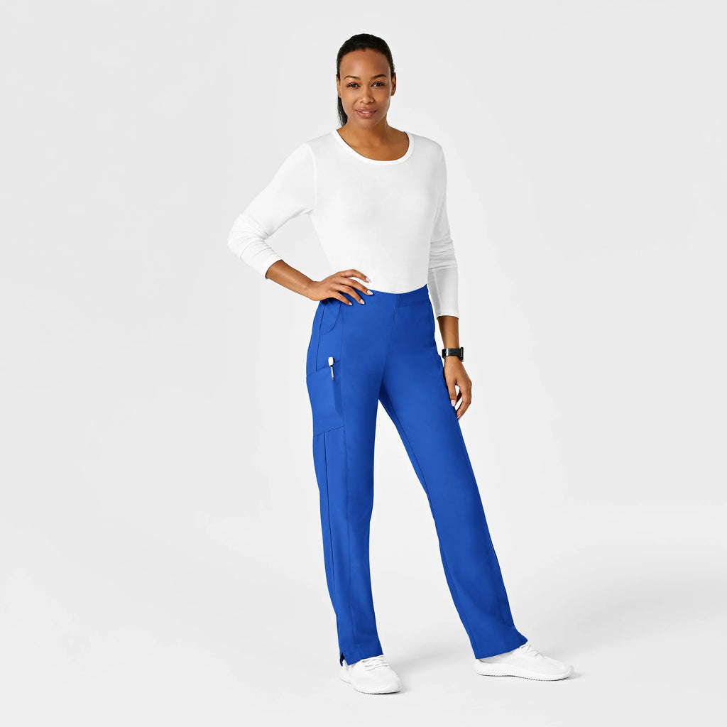 Wink Scrubs Women's Flat Front Cargo Scrub Pant Royal Blue | scrub-supply.com