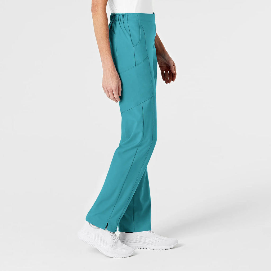 Wink Scrubs Women's Flat Front Cargo Scrub Pant Teal | scrub-supply.com