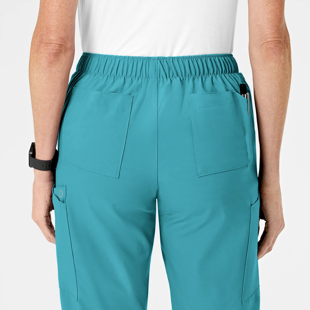 Wink Scrubs Women's Flat Front Cargo Scrub Pant Teal | scrub-supply.com