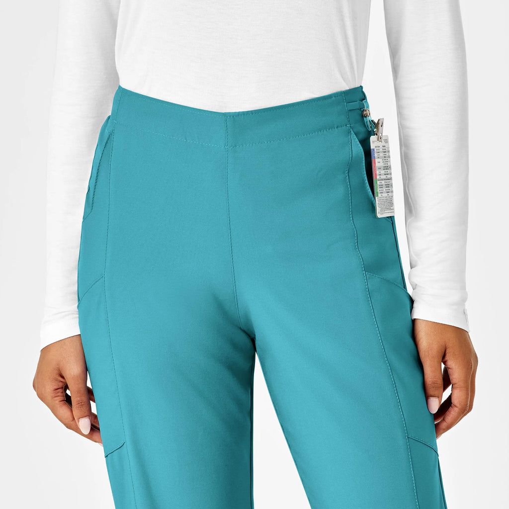 Wink Scrubs Women's Flat Front Cargo Scrub Pant Teal | scrub-supply.com